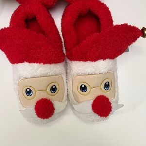 Red and White Santa Slipper